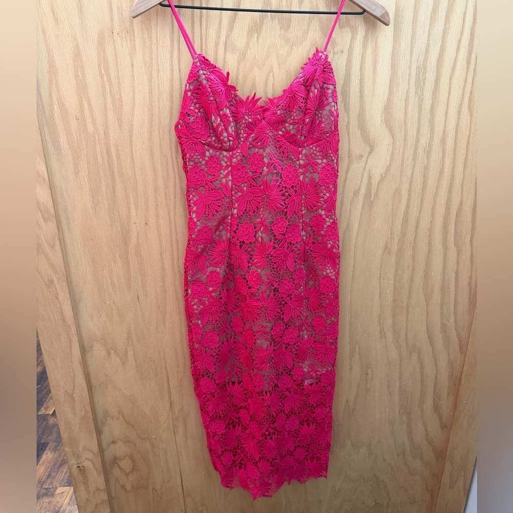 Bardot Beetroot Lace Dress NWT